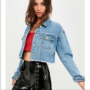 Missguided denim cropped jacket